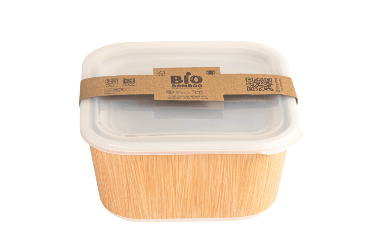 Contenedor Hermetico Biobamboo Madera 19X14X7 Cm8