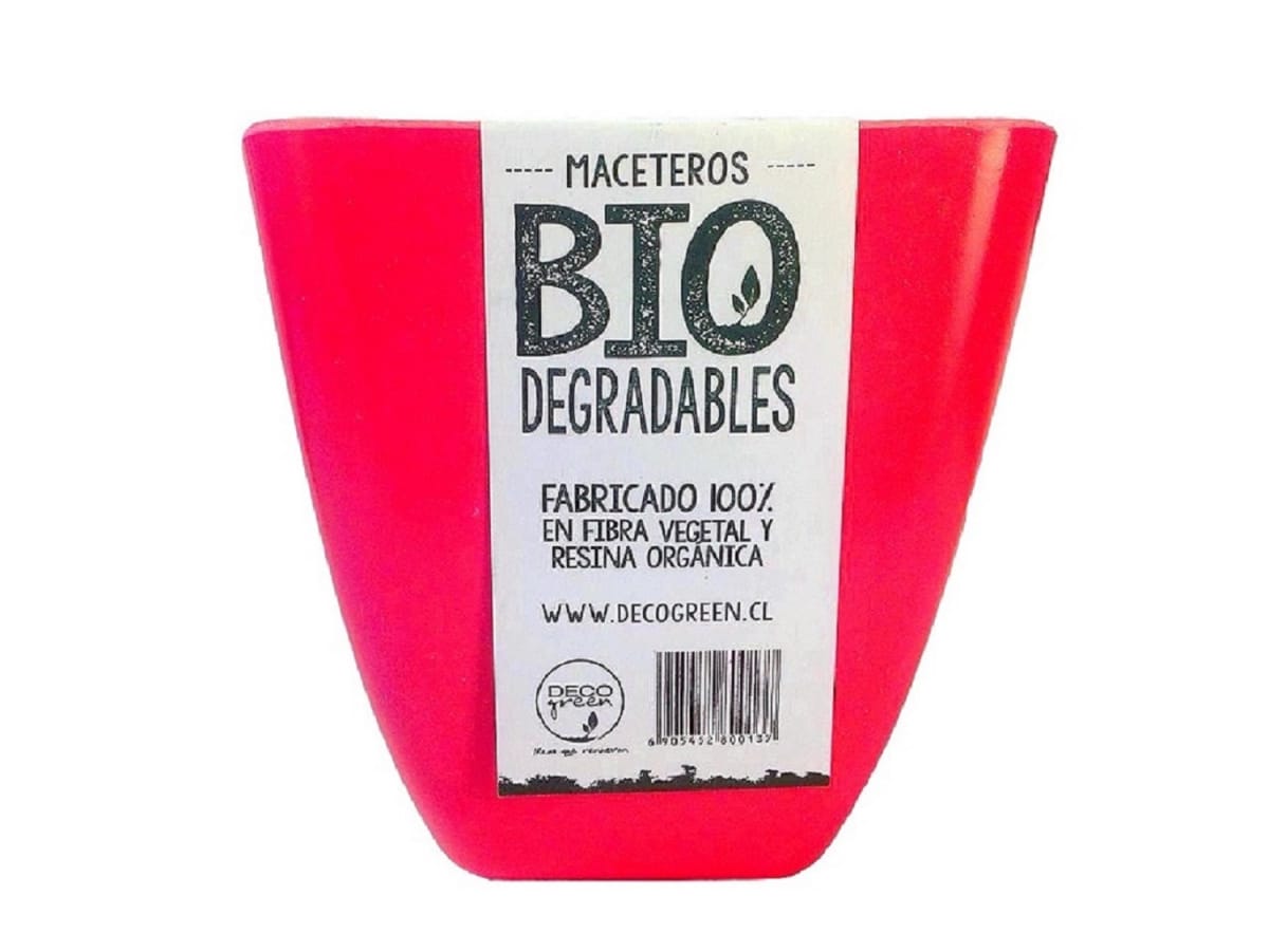 Set 7 Maceteros Bios Cuadrado 2 Coral, 2 Amarillos, 3 Verde 13,3x13,3x12,4 cm4