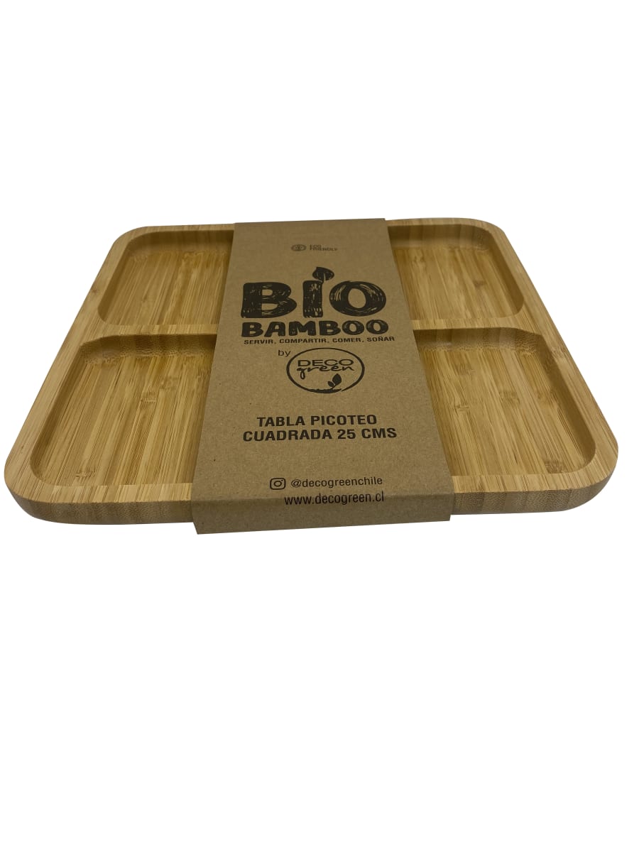 Tabla Picoteo Bio Bamboo Cuadrada 25 Cm4
