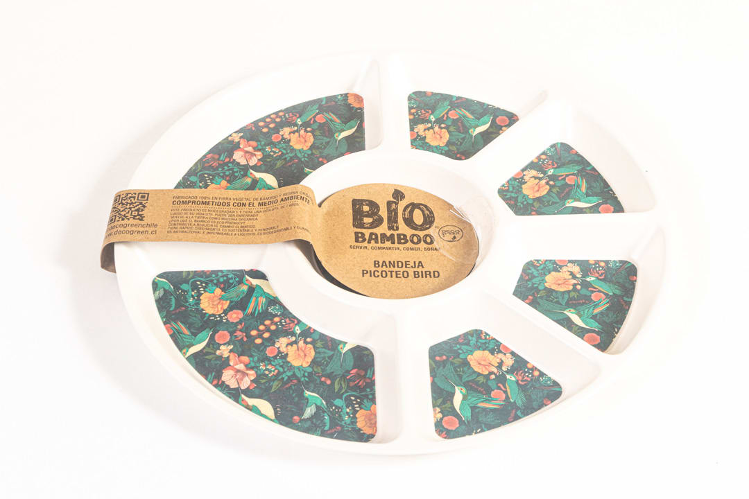 Bandeja Picoteo Biobamboo Bird 16,5X7 Cm2