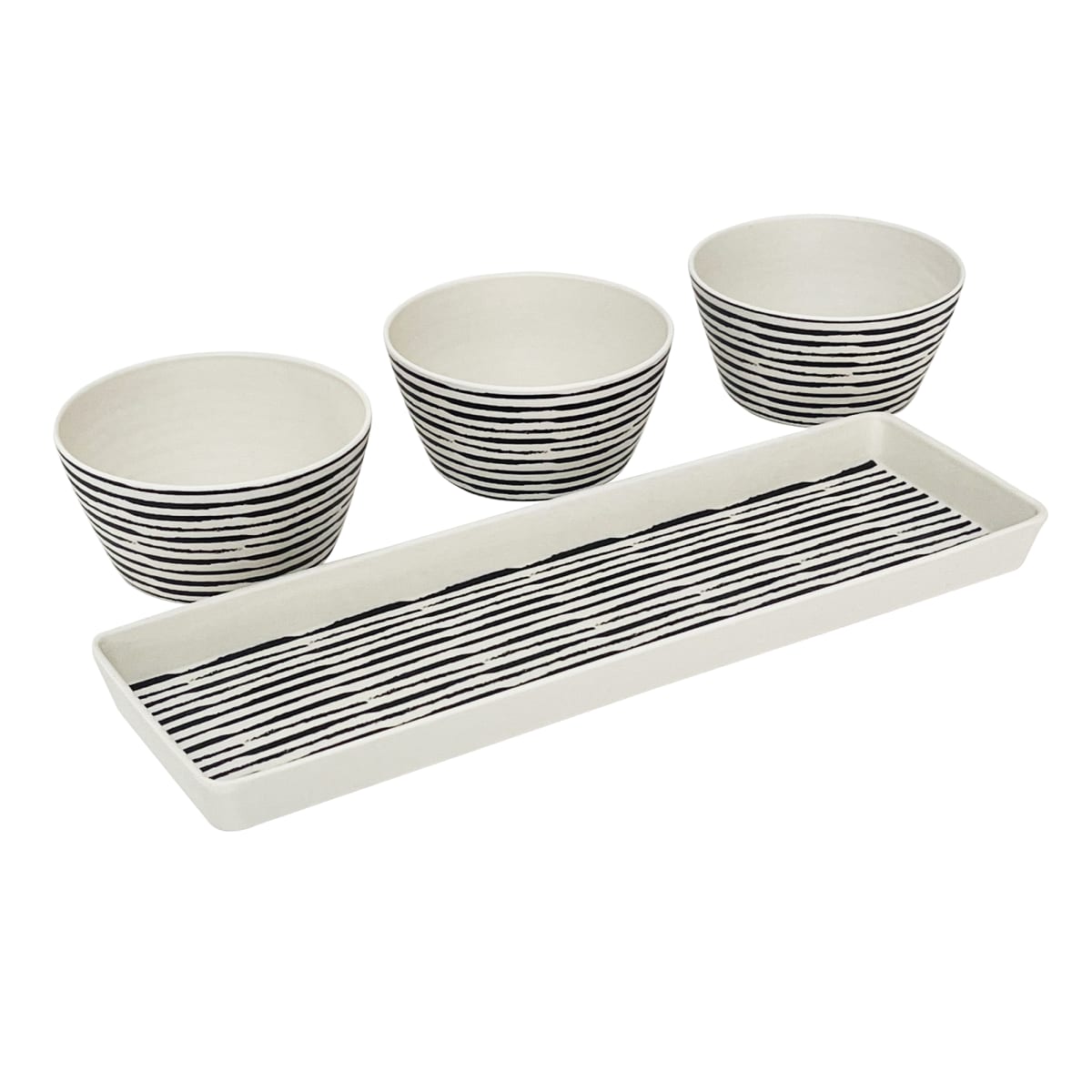 Set 3 Bowls Con Bandeja Rayas1
