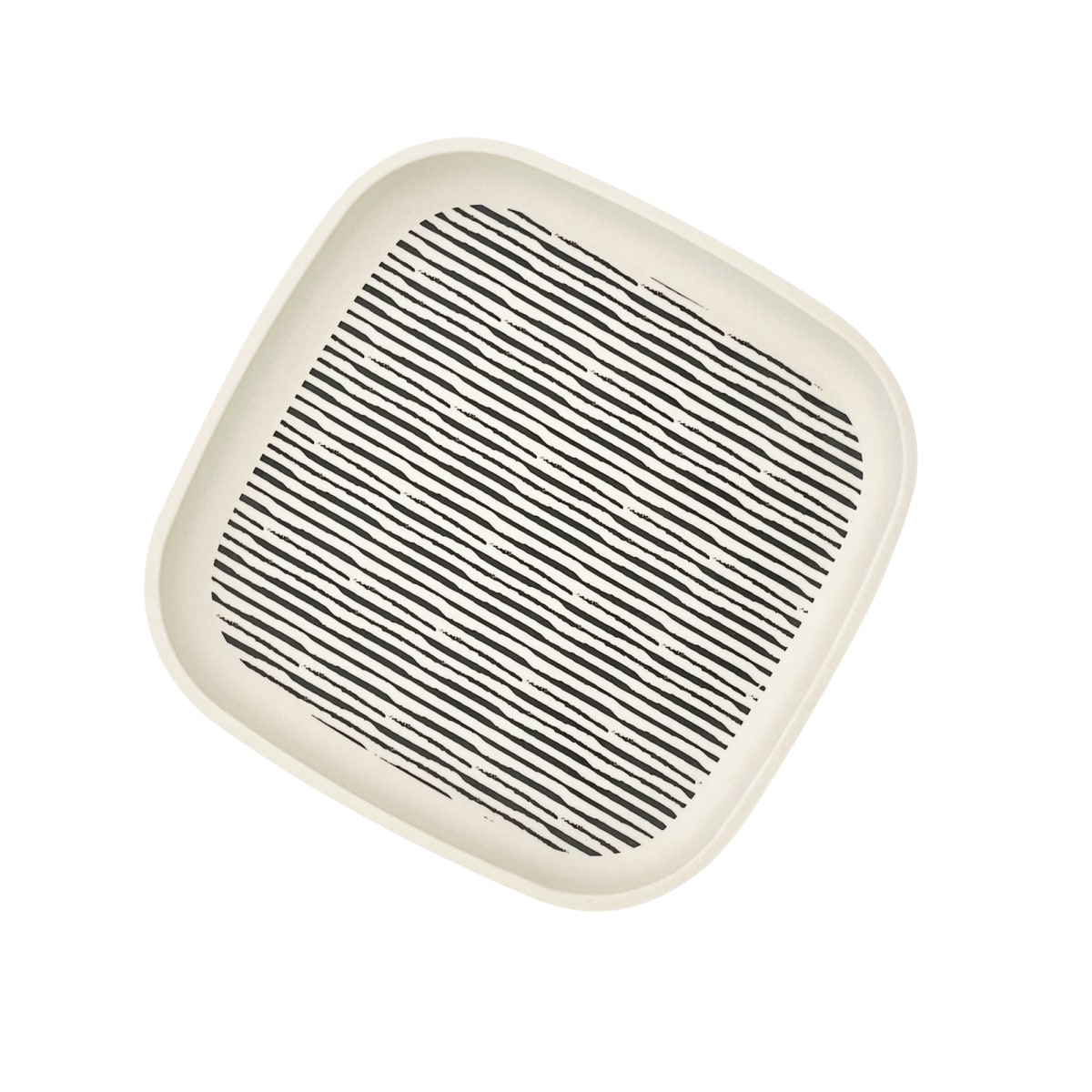 Plato Biobamboo Cuadrado Rayas 18X18 Cm1