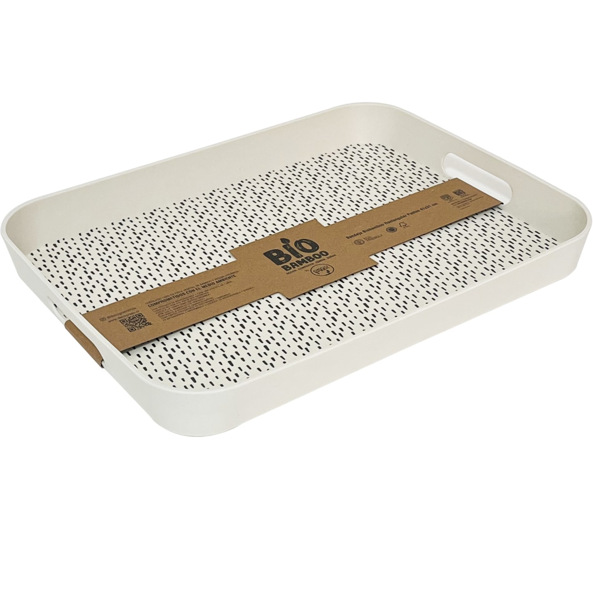 Bandeja Bio Rectangular Puntos 41X31 Cm1