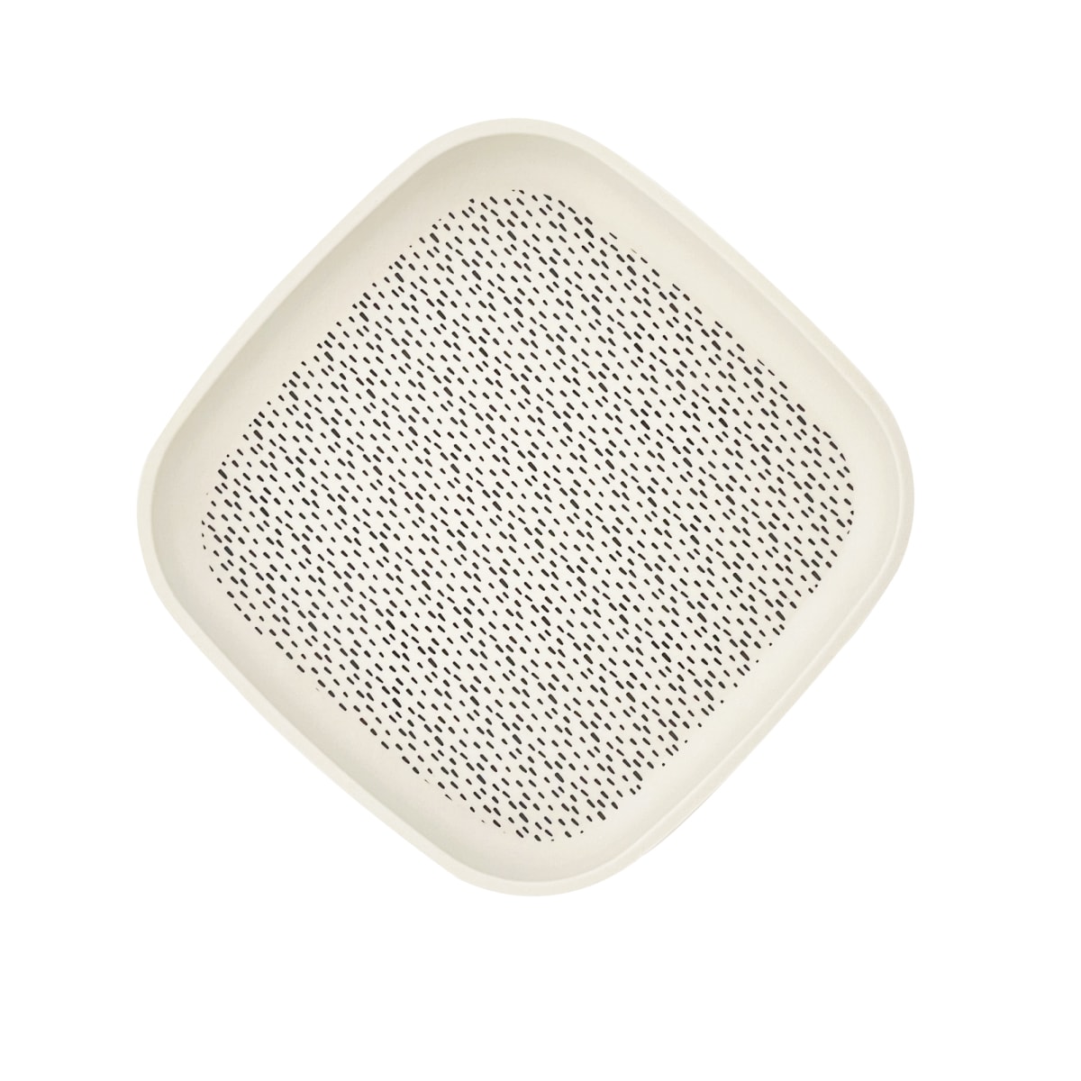 Plato Biobamboo Cuadrado Puntos 18X18 Cm1