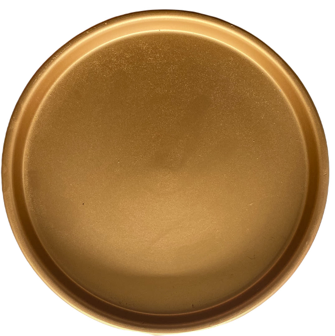 Maceteros Cilindro Con Plato Dorado Verde M2