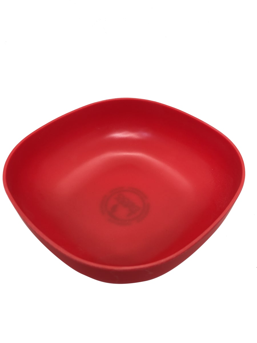 Bowl Biobamboo Cuadrado Rojo 15X5,6 Cm2