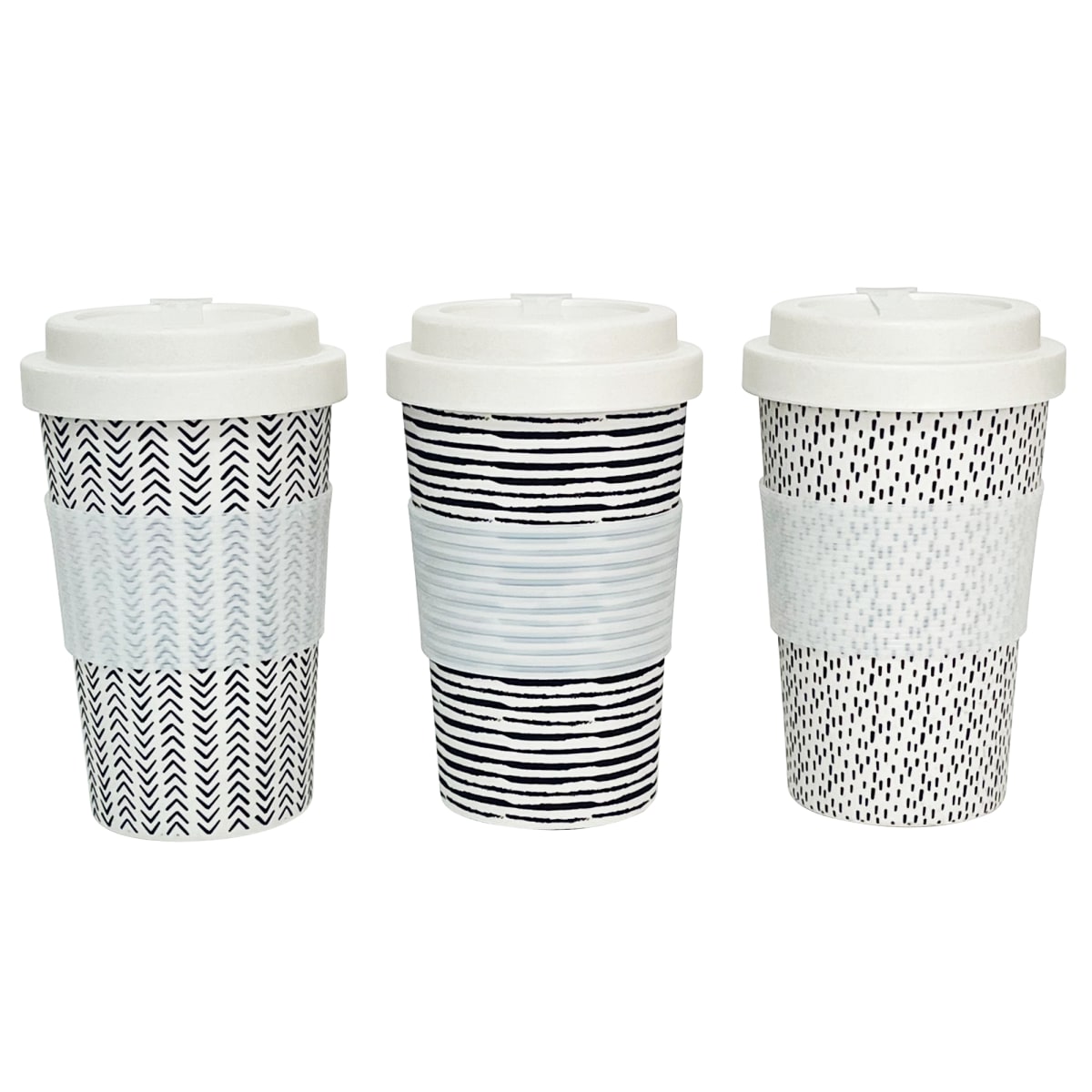 Mug Con Tapa De Silicona Biobamboo Rayas1