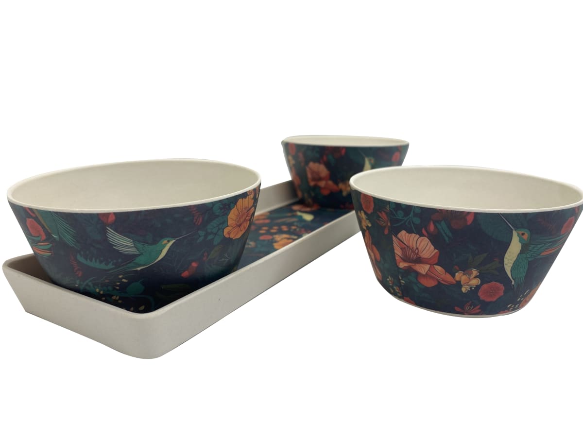 Set 3 Bowls Con Bandeja Bird3
