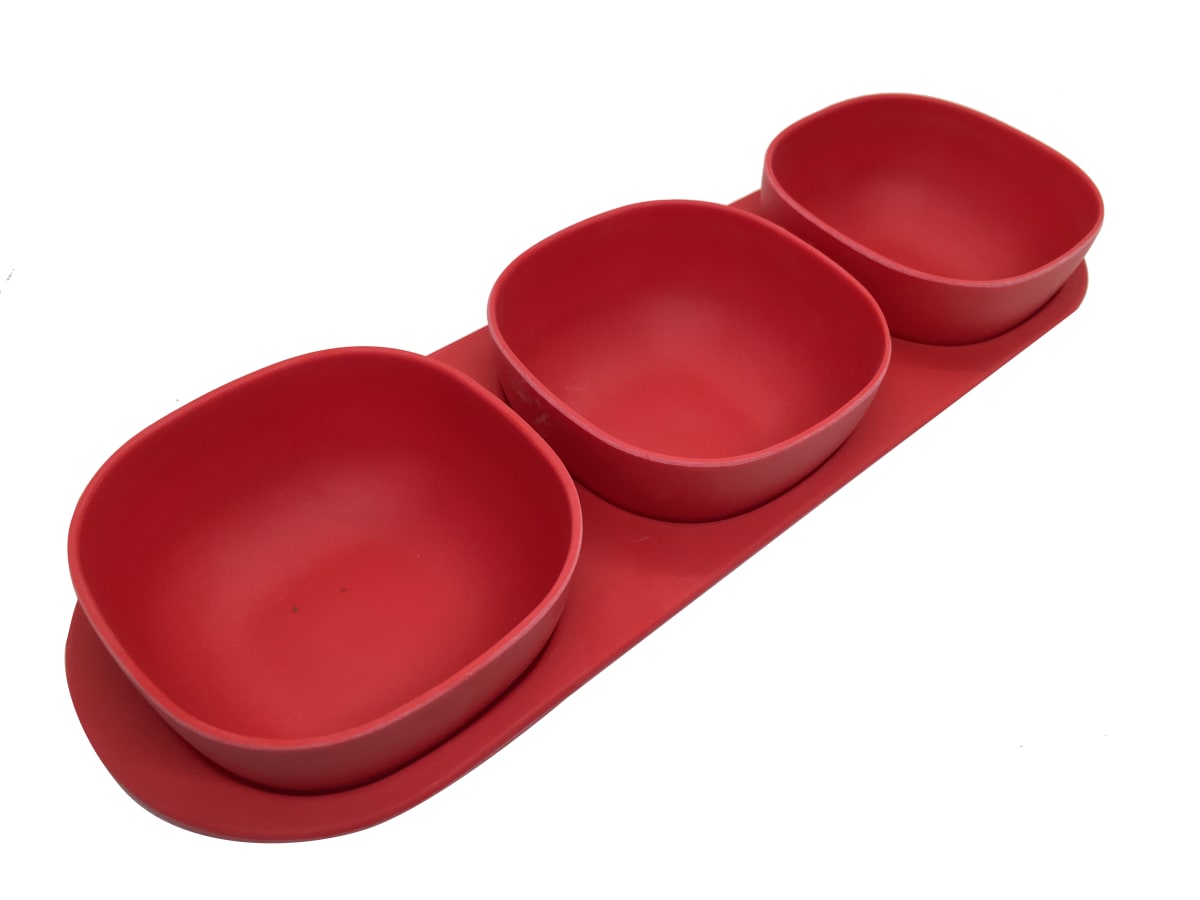 Snack Con 3 Divisiones Rojo5