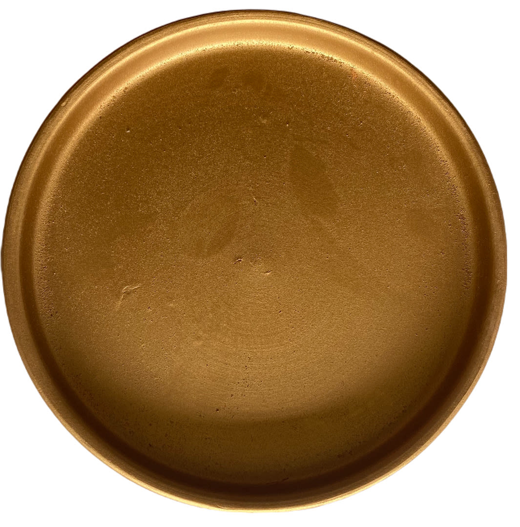 Maceteros Cilindro Con Plato Dorado Grafito L4