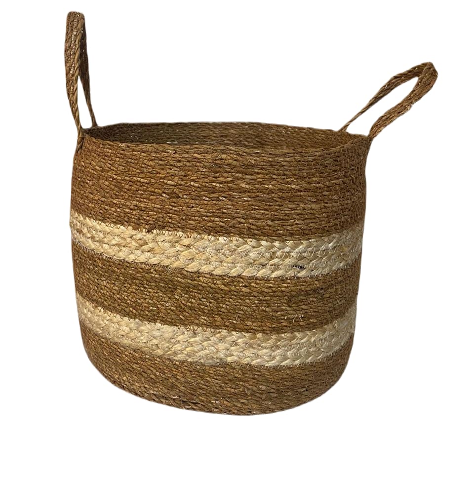 Cesto Bicolor Con Asas Vishnu 38X30 Cm2