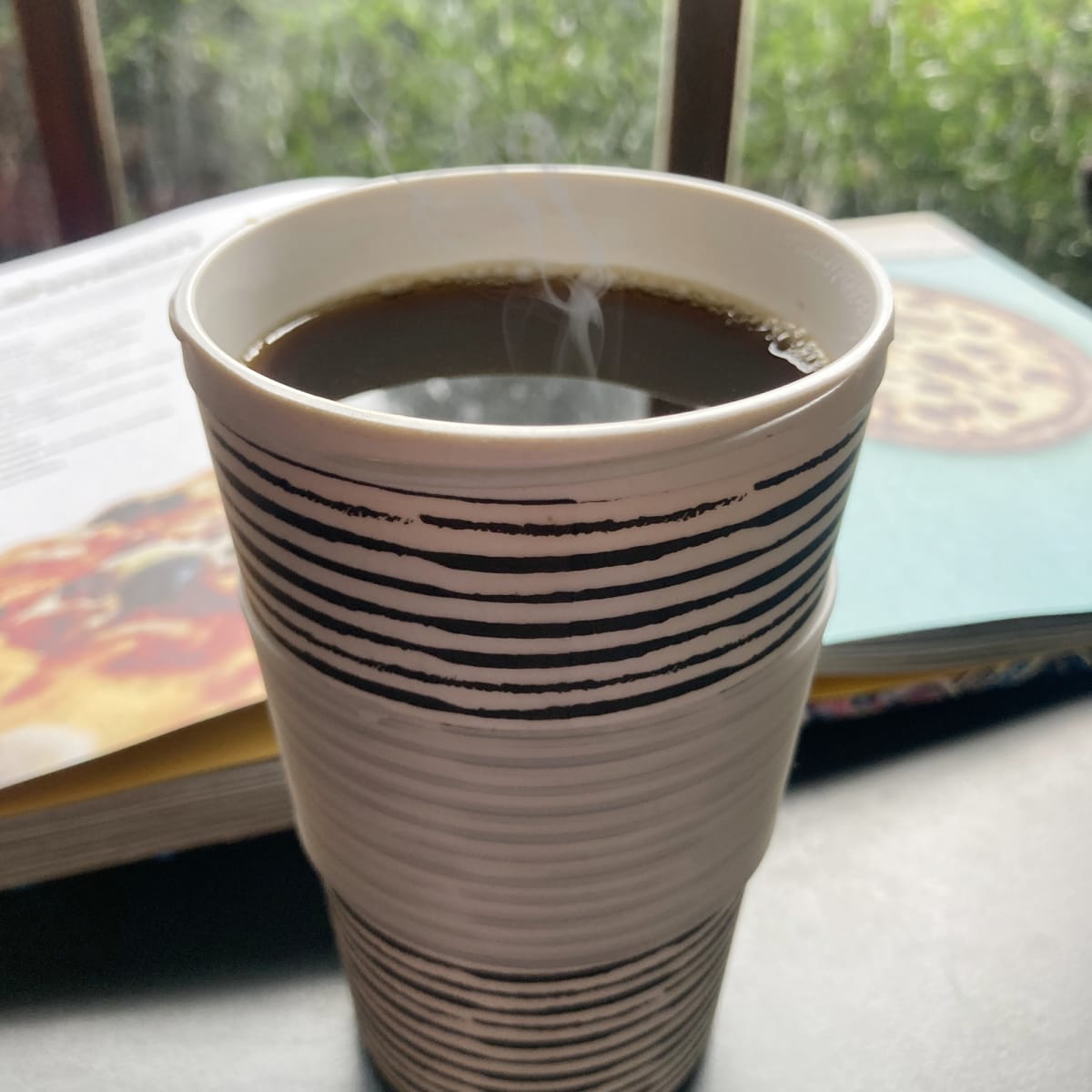 Mug Con Tapa De Silicona Biobamboo Rayas2