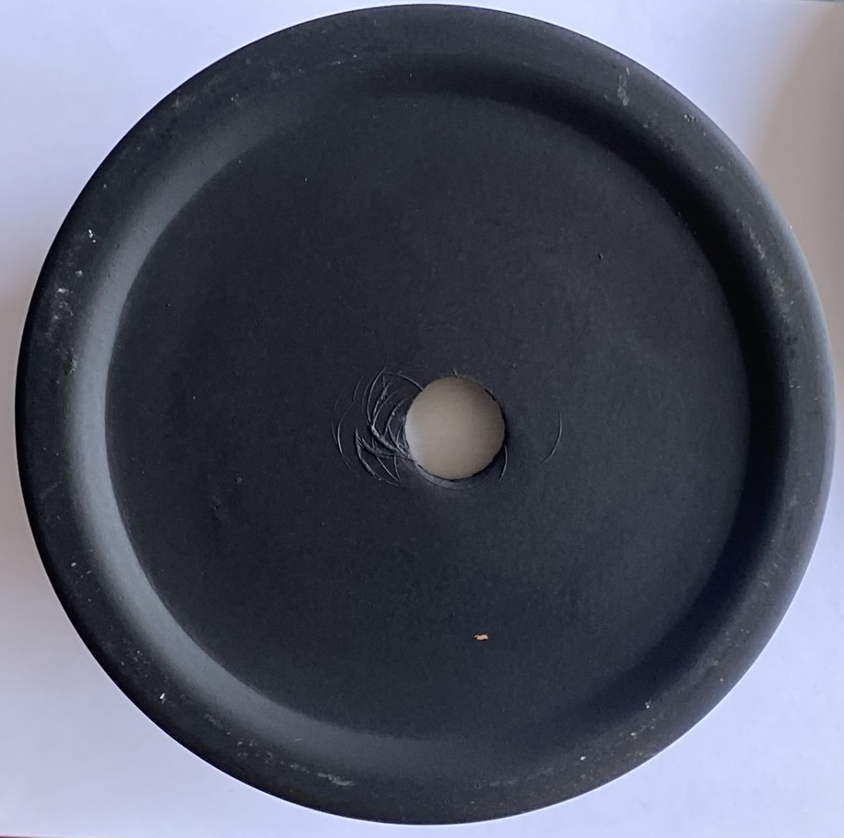 Maceteros Cilindro Con Plato Dorado Grafito L5