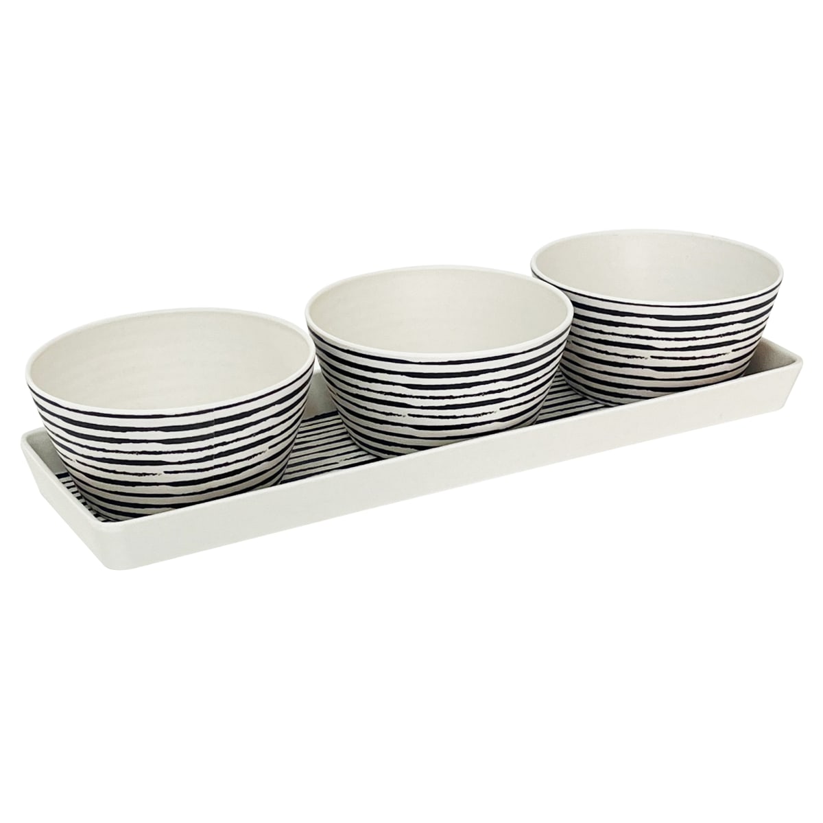 Set 3 Bowls Con Bandeja Rayas3