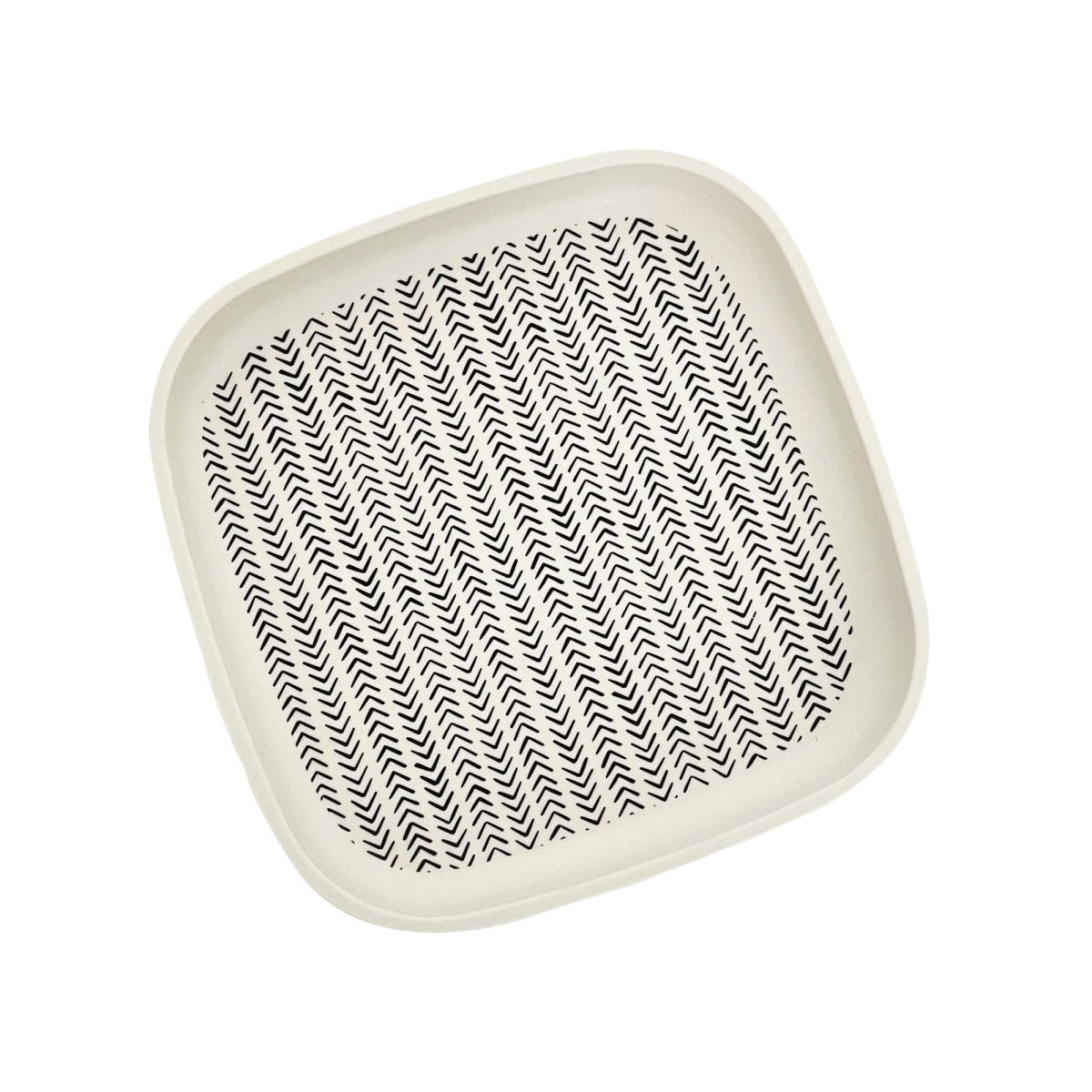 Plato Biobamboo Cuadrado Flechas 18X18 Cm2