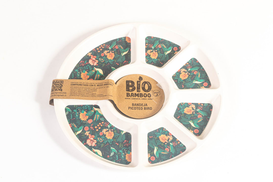 Bandeja Picoteo Biobamboo Bird 16,5X7 Cm3