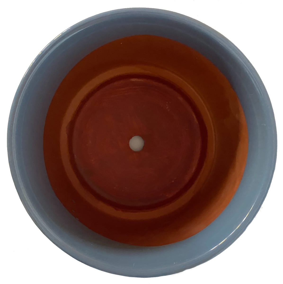 Macetero Enlozado Azul  20x183