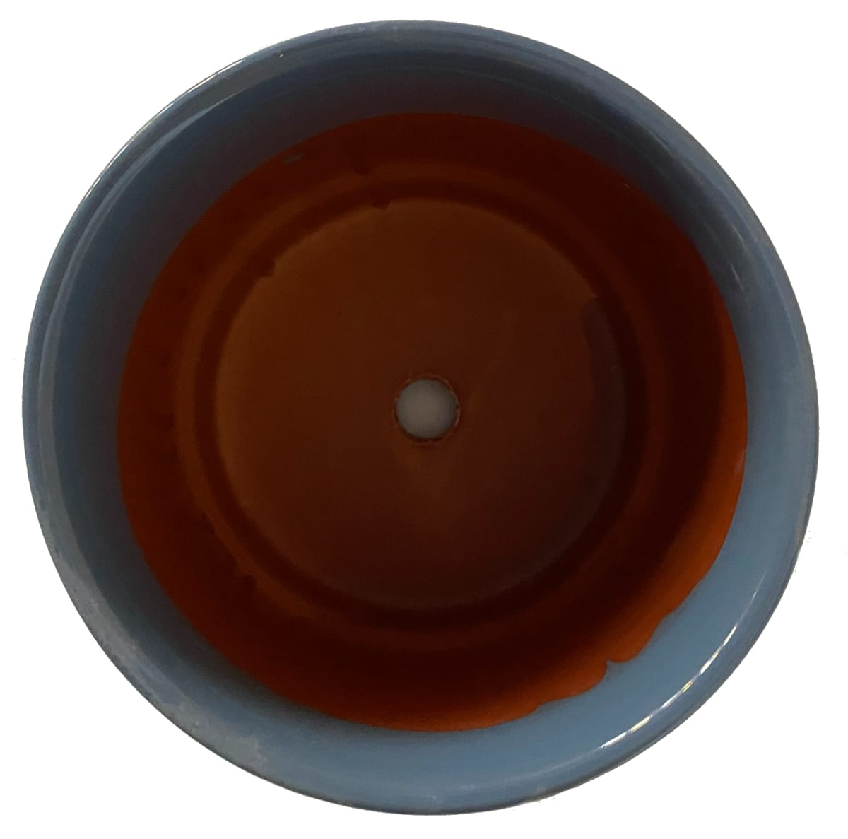 Macetero Enlozado Azul  14x122