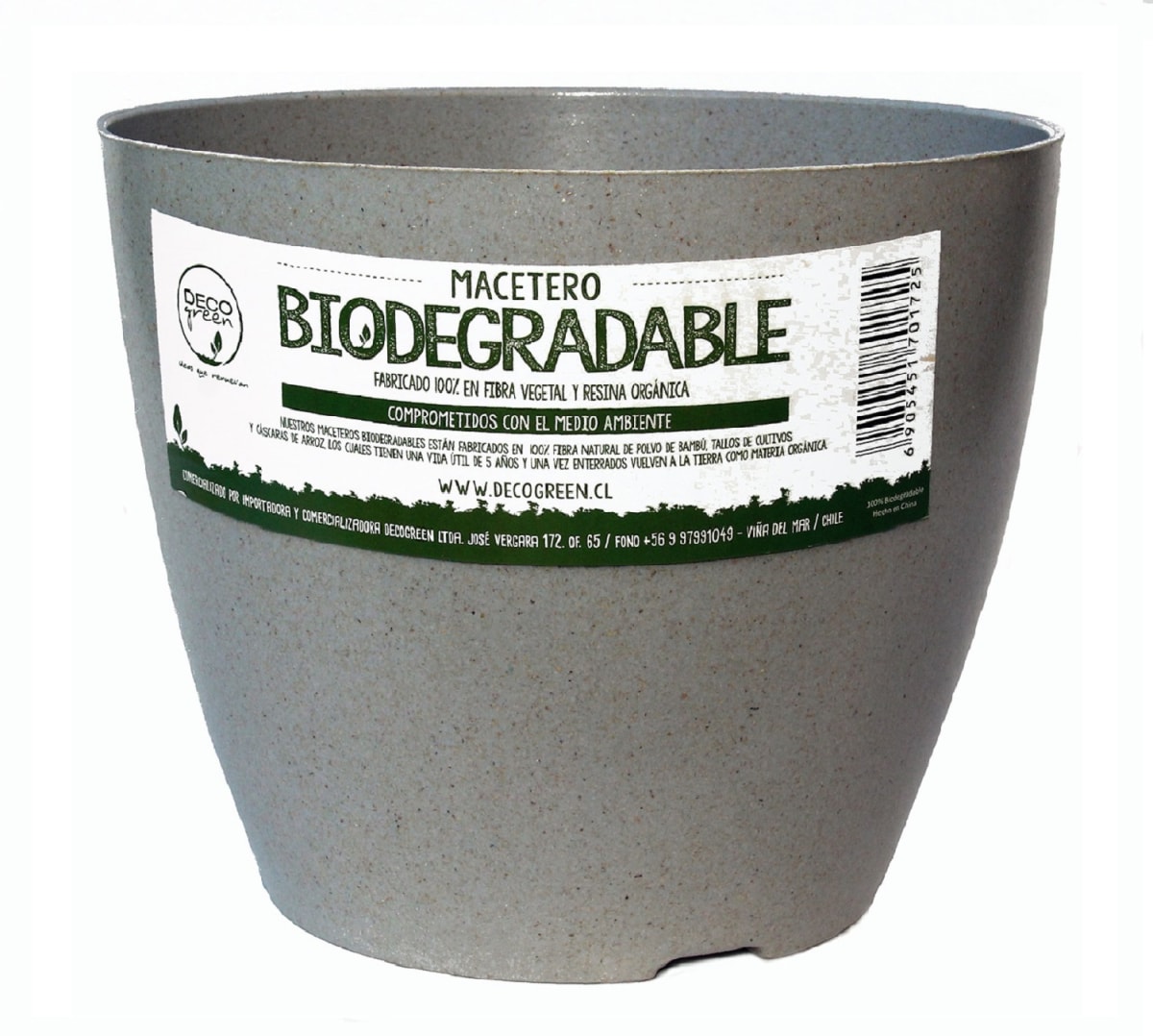 Set 4 Maceteros Bios Actual 2 Gris, 2 Musgo 24x24x18 cm3