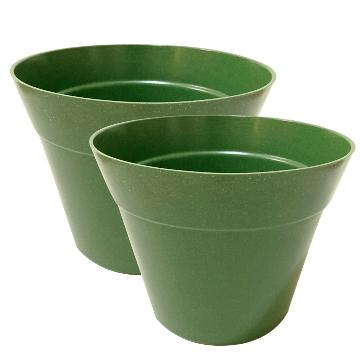 Set De 2 Macetero Bio Bamboo Clasica Musgo 25x25x17 cm1