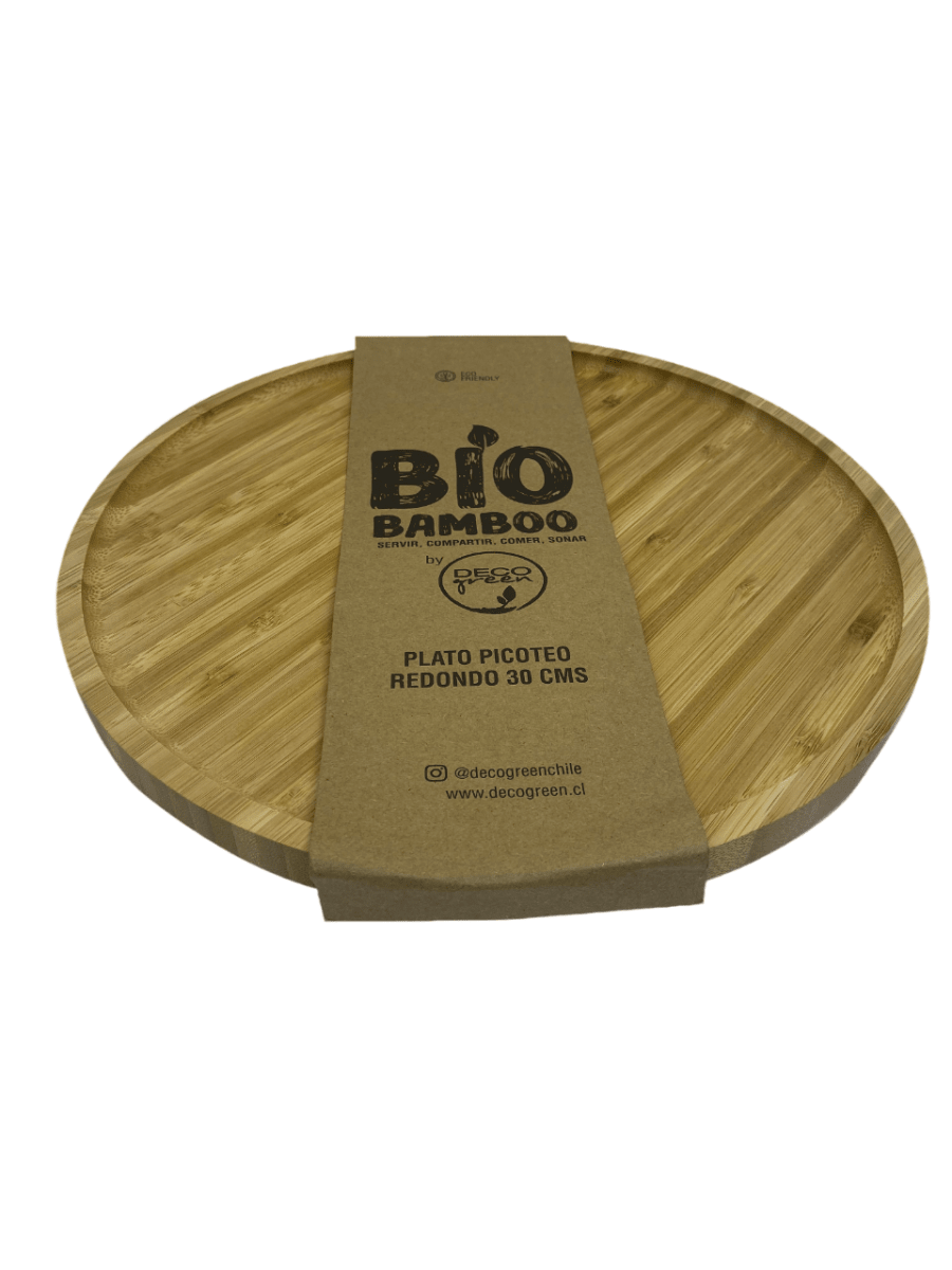 Plato Picoteo Redondo Bio Bamboo 30 Cm2