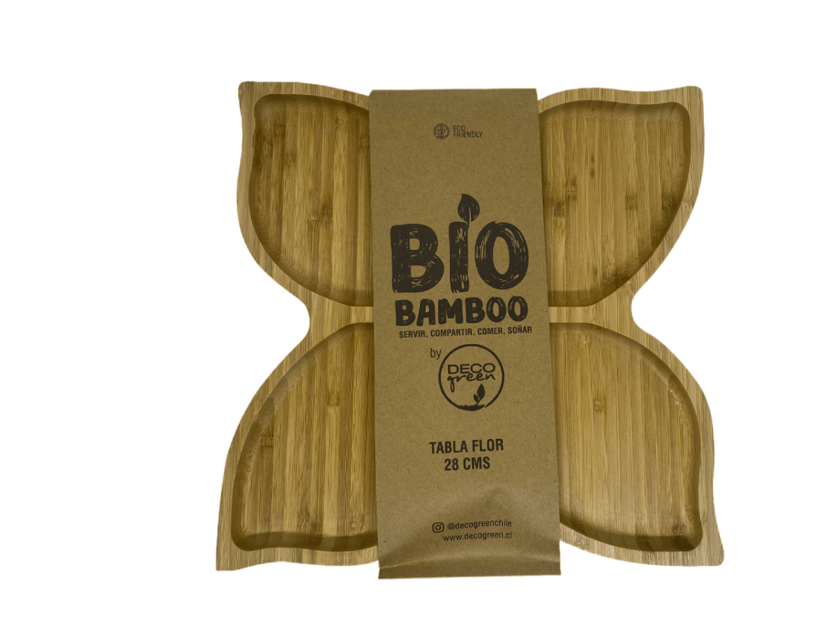 Tabla Picoteo Bio Bambooo Flor 28 Cm2