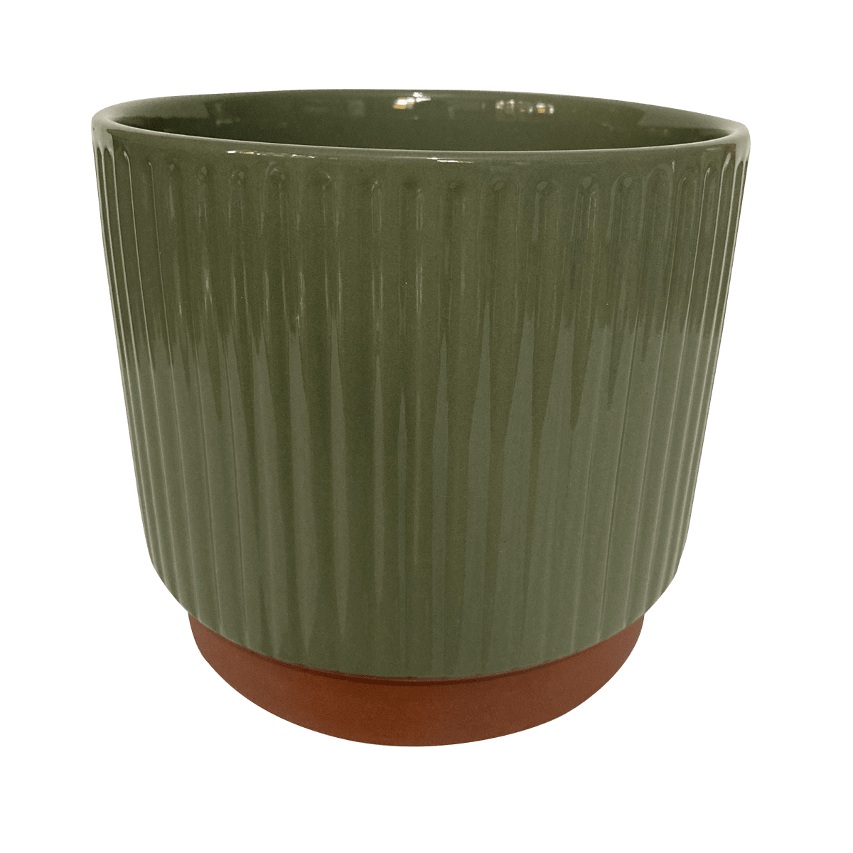 Macetero Enlozado Oliva  20x181