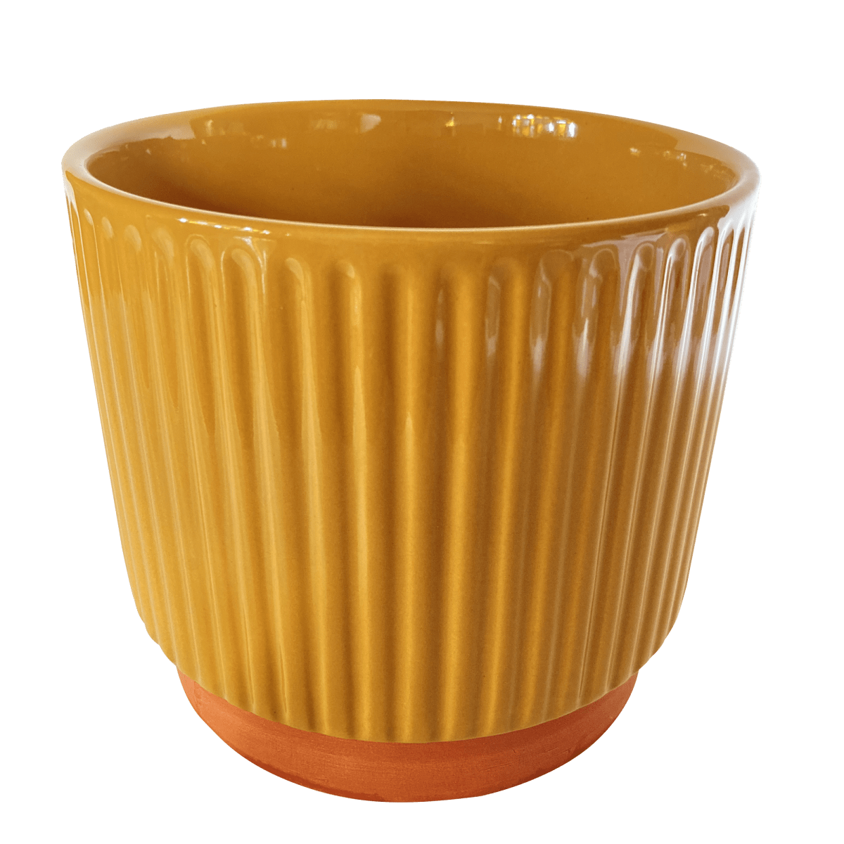 Macetero Enlozado Mostaza  17x151