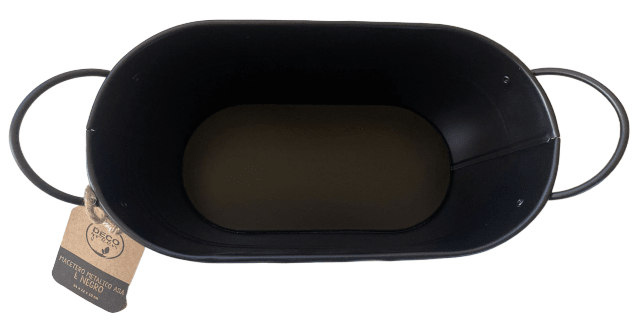 Macetero Metalico Asa L Negro3