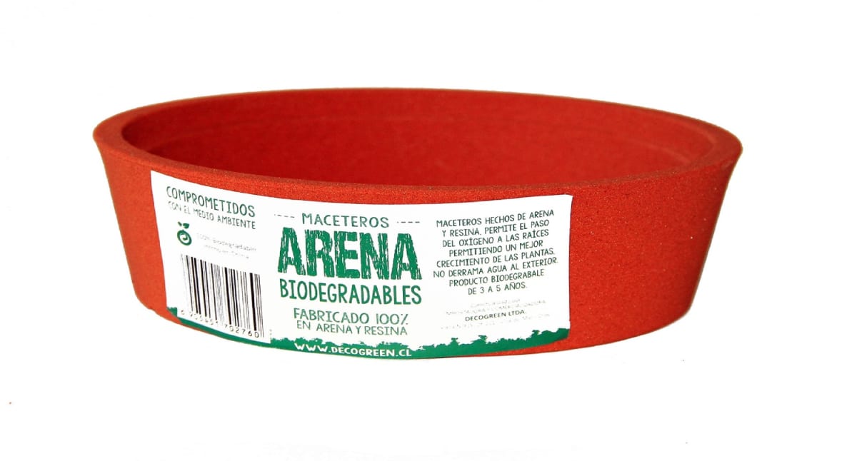 Set 5 Macetas Arena 2 Alto 20x20x18 cm Gris 2 Mediano 15x15x13cm Rojo 1 Suculenta 16x15x5 cm Naranjo7