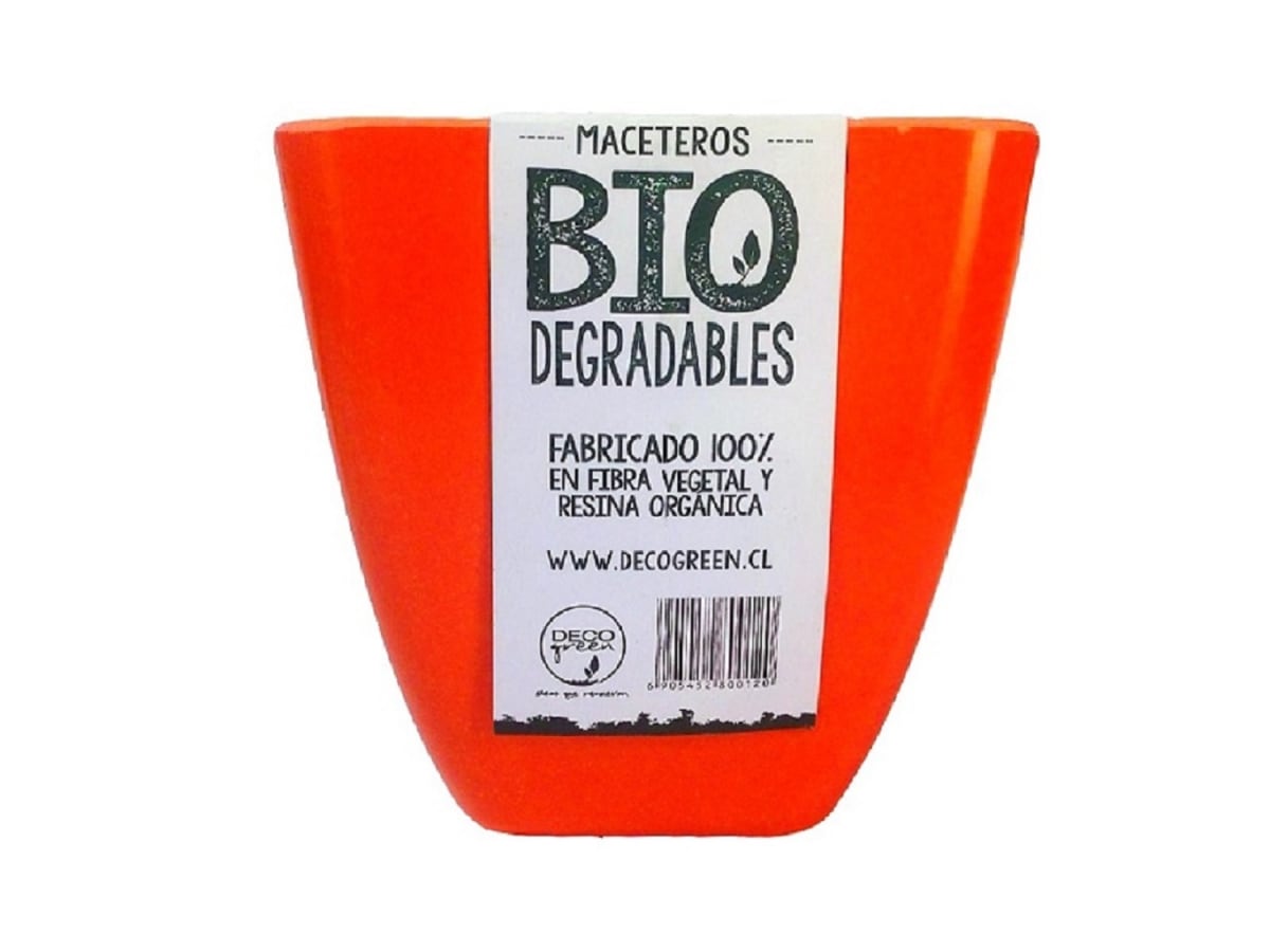 Set 7 Maceteros Bios Cuadrado 3 Naranjos, 4 Amarillos 13,3x13,3x12,4 cm5