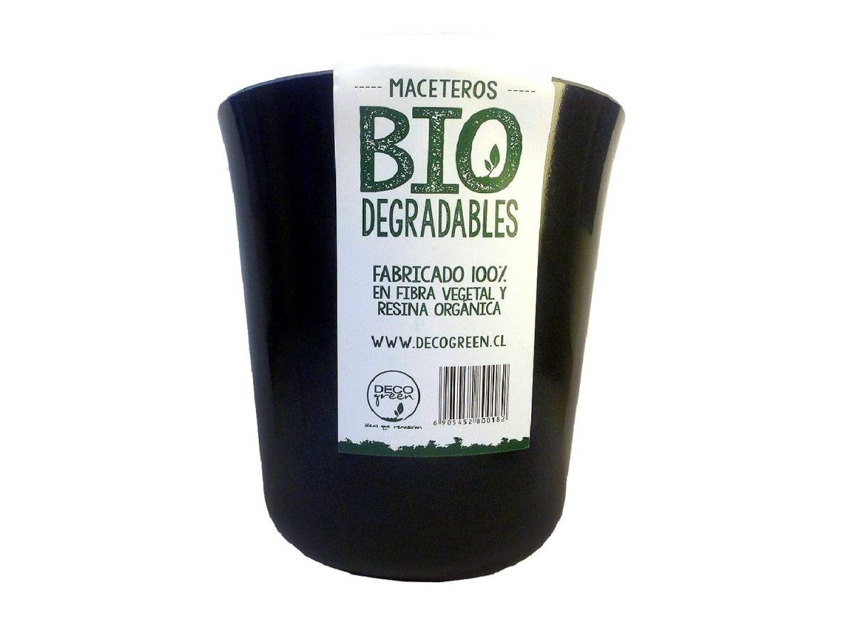 Set 7 Maceteros Bios Flores 3 Negros, 4  Verdes 13x13x14,5 cm2