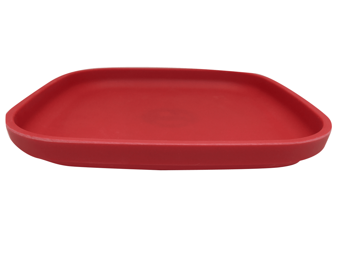 Plato Cuadrado Biobamboo Rojo 18X18 Cm3