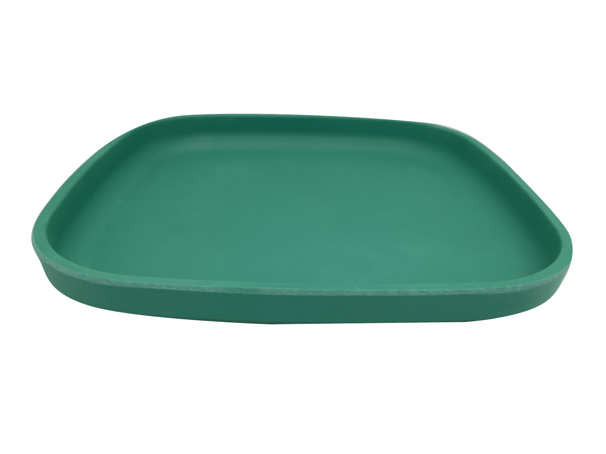 Plato Cuadrado Biobamboo Verde 18X18 Cm4