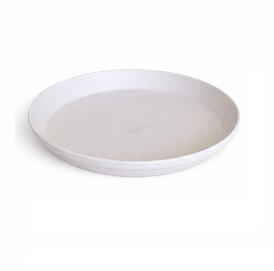 Set de Macetero con Plato Actual Blanco 24x24x18 cm4