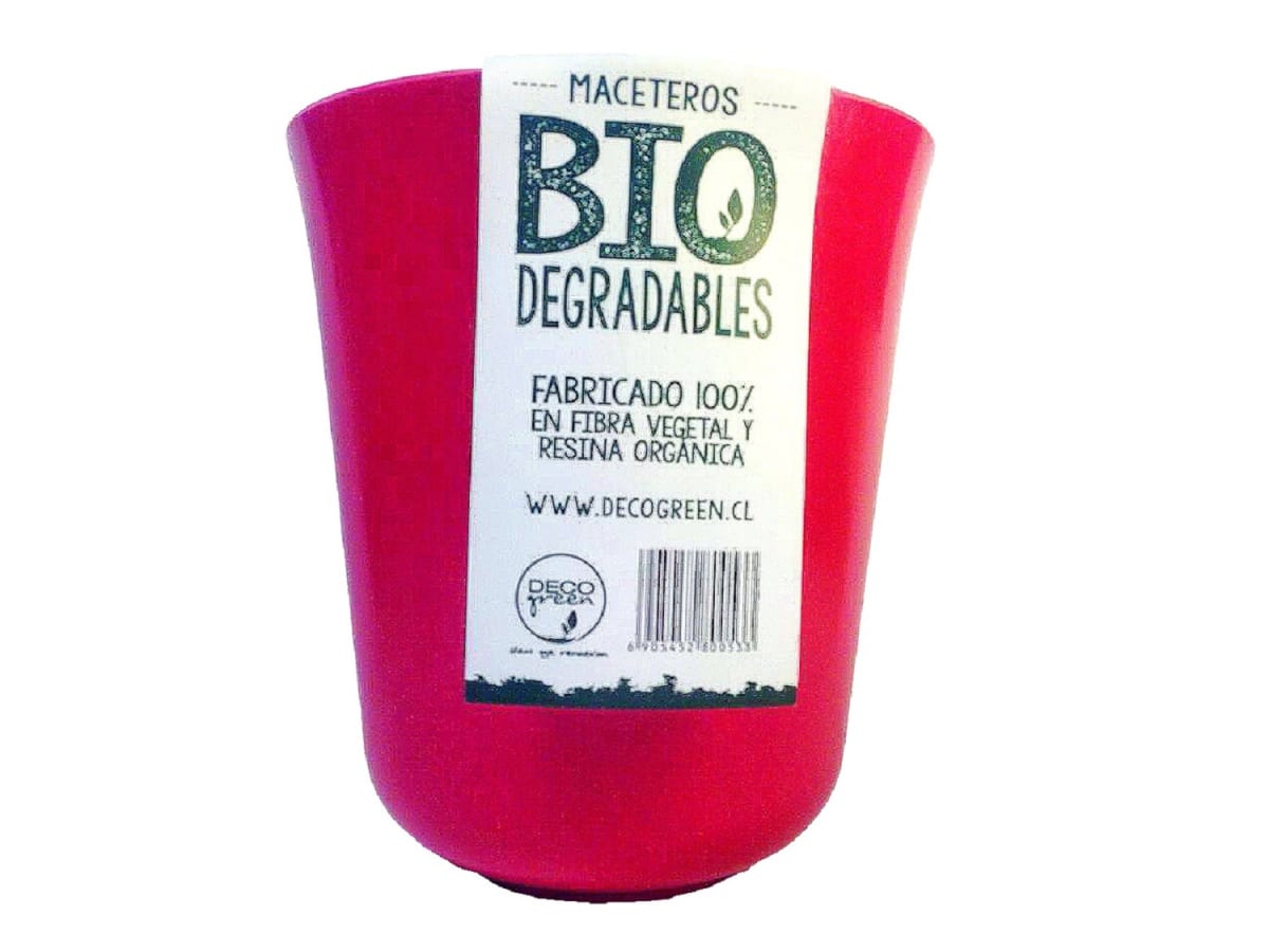 Set 7 Maceteros Bios Flores 4 Negros, 3 Purpuras 13x13x14,5 cm5