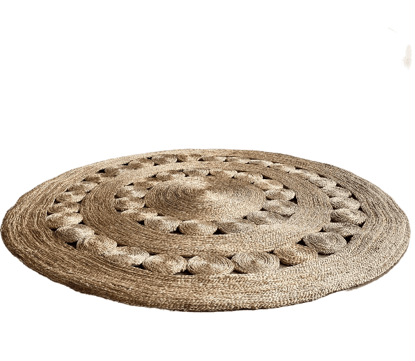 Alfombra Redonda Yute 122 Cm Delhi5