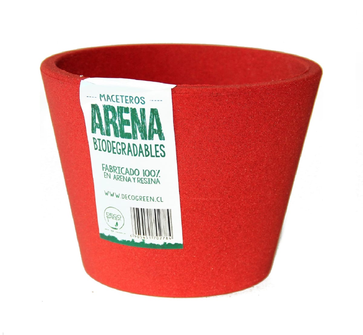 Set 4 Macetas Arena 2 Alto 20x20x18 cm Gris 1 Mediano 15x15x13cm Rojo 1 Suculenta 16x15x5 cm Verde5