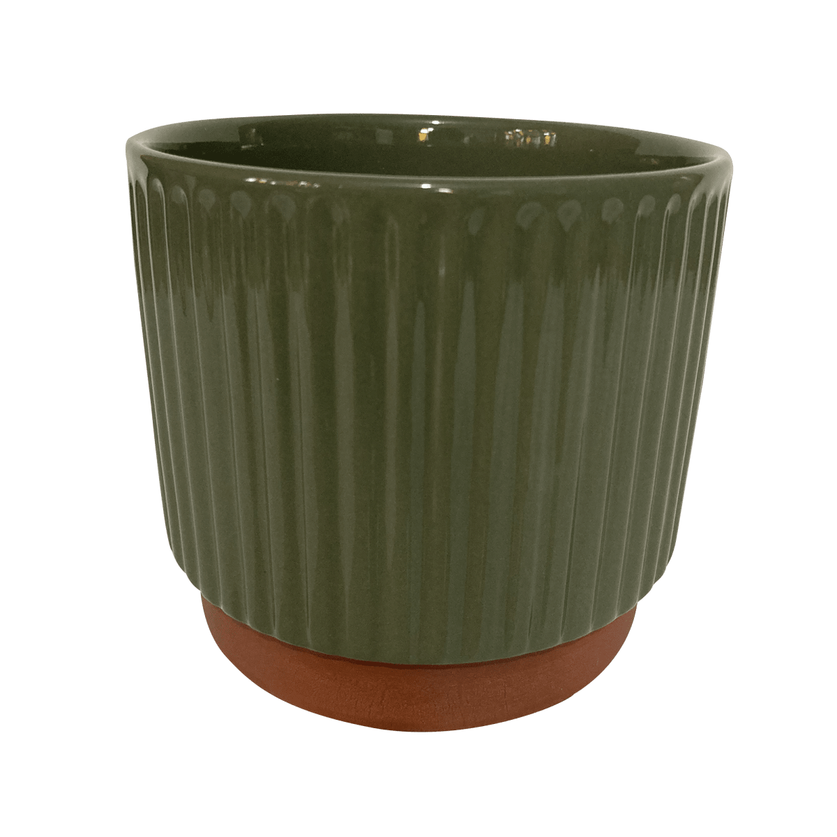 Macetero Enlozado Oliva  14x121