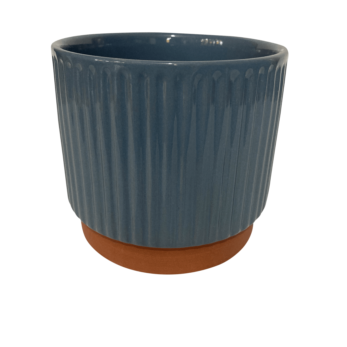 Macetero Enlozado Azul  14x121