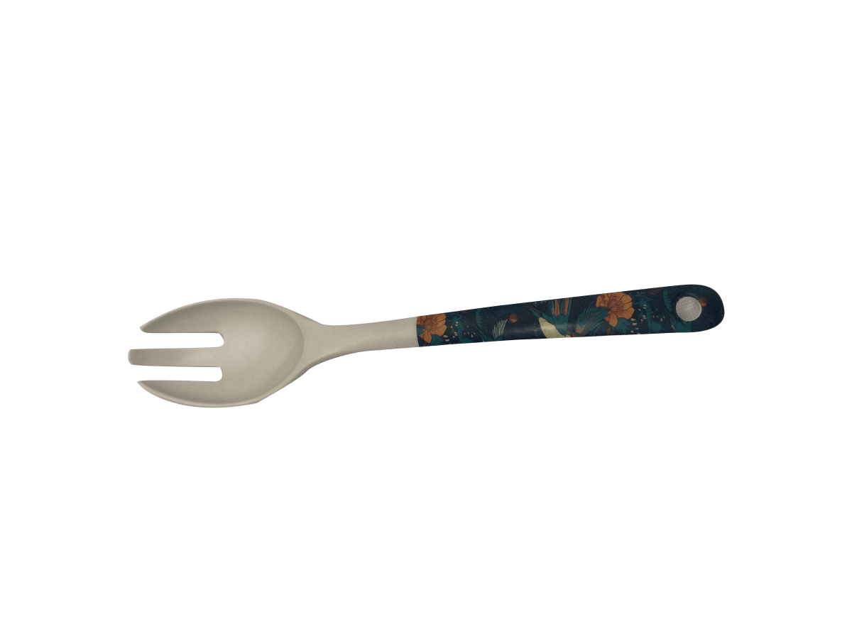 Set De Cuchara Y Tenedor De Ensalada Biobamboo Bird3