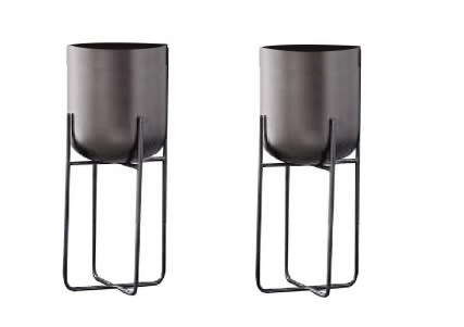 Set De 2 Maceteros Pedestal S 10x10x30 cm + M 14x14x36 cm1