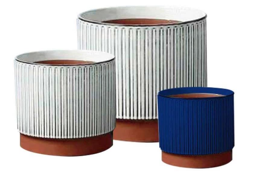 Set 3 Maceteros Terracota Indigo S 14x14x12cm, M 17X17X15cm y L 20x20x18cm1