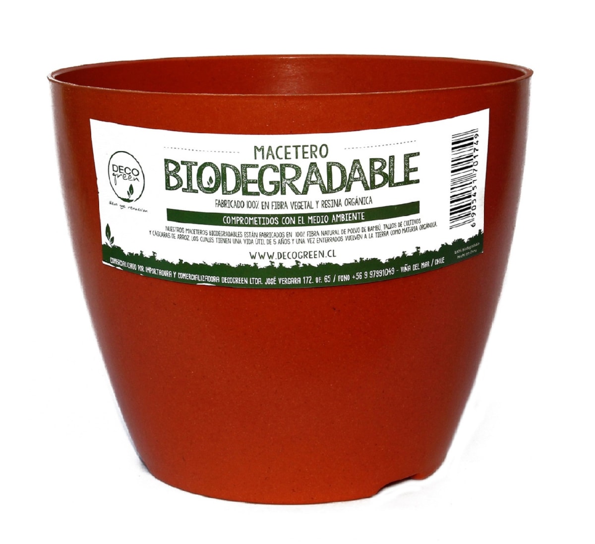Set 4 Maceteros Bios Actual 2 Blanco, 2 Terracota 24x24x18 cm5