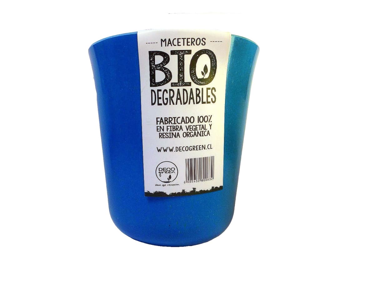 Set 7 Maceteros Bios Flores 3 Turquesa, 4 Verdes 13x13x14,5 cm3