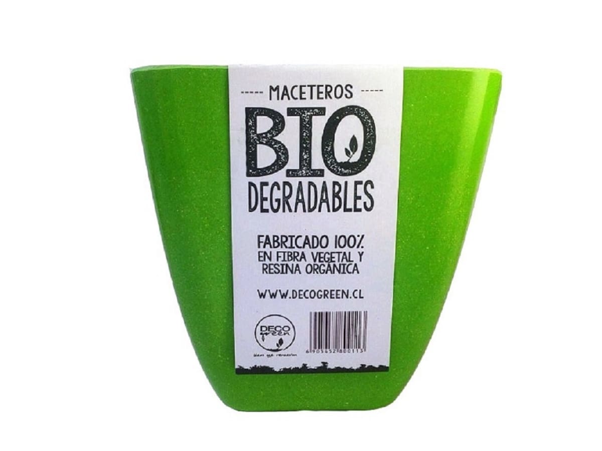 Set 7 Maceteros Bios Cuadrado 7 Verde 13,3x13,3x12,4 cm3