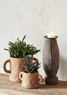 CANDELABRO CILINDRO MADERA
