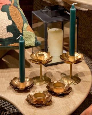 PORTAVELA CHANDELLE DORADO