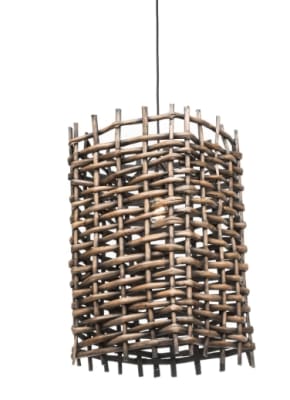 PANTALLA RATTAN CUADRADA