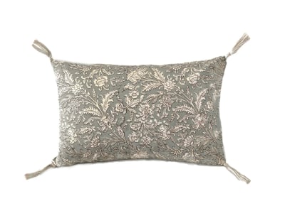COJIN FLOWER VERT GREY